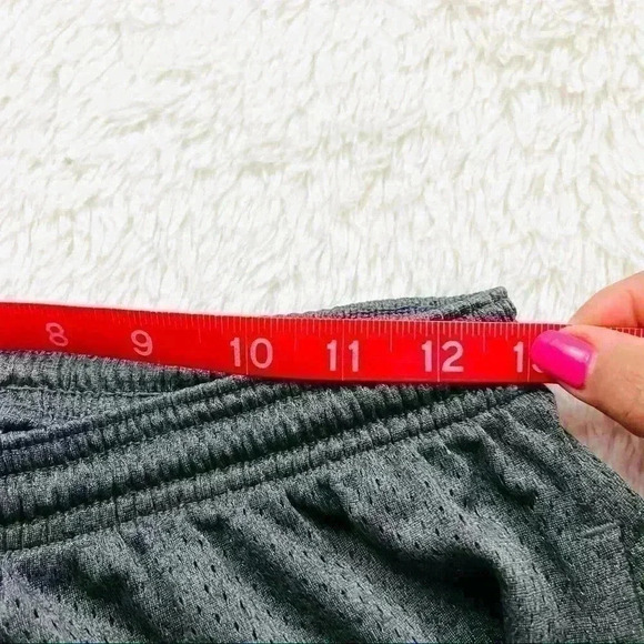 Champion Dark Gray Mesh Elastic Drawstring Waist Basketball Athletic Shorts - Picture 13 of 15